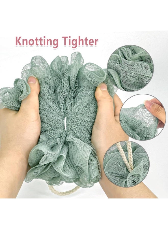 Loofah Sponge Shower Loofahs 75g Bath Sponges Mesh Balls 4 Colors for Body Scrubber Exfoliator Wash Back Scrubber Bathroom Men Women - 4 Pack Scrubbers Cleaning Bathing Accessories - Image 3