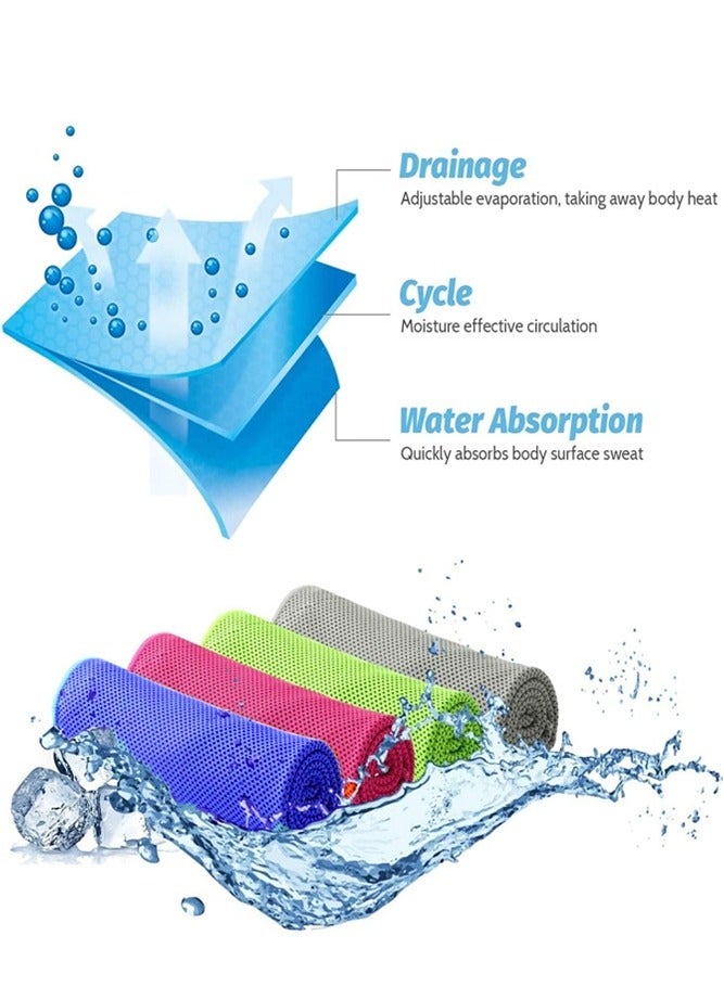 AMERTEER 4-Piece Soft Breathable Microfiber Cooling Towel - Image 2