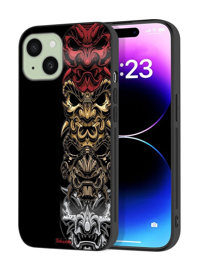 Tolwak Apple iPhone 15 Plus Protective Case Cover Heads Art - Image 1