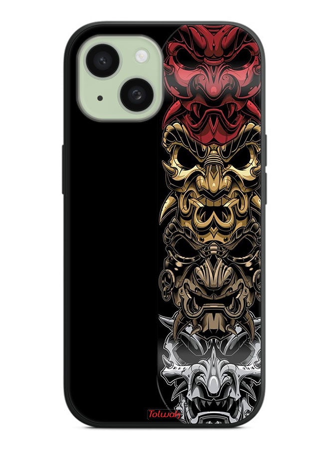 Tolwak Apple iPhone 15 Plus Protective Case Cover Heads Art - Image 2