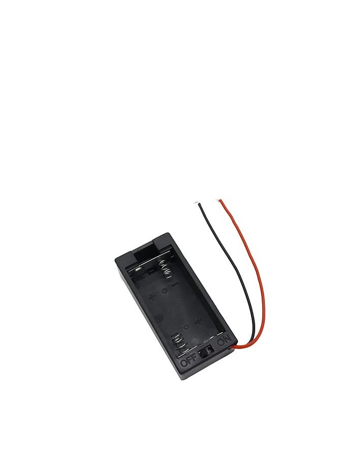KNP KNP Battery Holder 2xAA with Cover and Switch is a compact and convenient enclosure designed to hold two AA batteries 1.5V each providing a total of 3V output This holder includes a built-in switch for easy power control and a secure cover to protect the batteries.  - Image 2