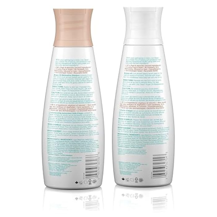 Live Clean Exotic Nectar Restorative Shampoo and Conditioner with Argan, Grape Seed, and Olive Oils, 12 oz each - Image 2