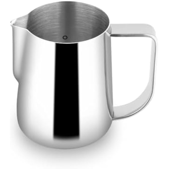 WATCHGET Milk Frothing Pitcher 250Ml8Oz Stainless Steel Espresso Steaming Pitcher Milk Coffee Cappuccino Latte Art Barista Steam Pitcher Milk Frothing Jug - Image 1