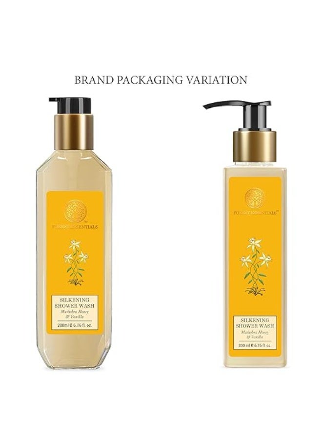 Forest Essentials Silkening Shower Wash Mashobra Honey & Vanilla | Sulphate-Free Ayurvedic Body Wash | Softens, Scents & Hydrates Skin - Image 4