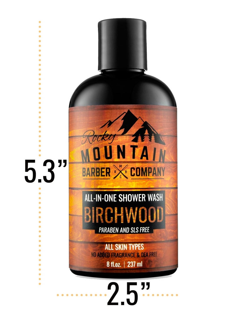 Rocky Mountain Barber Company Birchwood All-In-One Body Wash – Shampoo, Body Wash, Conditioner, Face Wash & Beard Wash with Essential Oils - 8 oz - pzsku/ZD88FD7E2FEDD010A8897Z/45/_/1740449522/f48e7cef-5a5c-45a0-b69a-f25069581df7