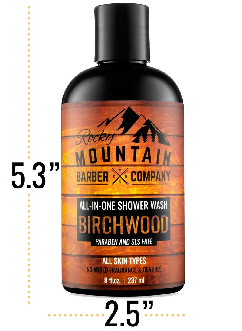 Rocky Mountain Barber Company Birchwood All-In-One Body Wash – Shampoo, Body Wash, Conditioner, Face Wash & Beard Wash with Essential Oils - 8 oz - pzsku/ZD88FD7E2FEDD010A8897Z/45/_/1740449532/203cd6af-054a-425e-824b-77868e890b5f