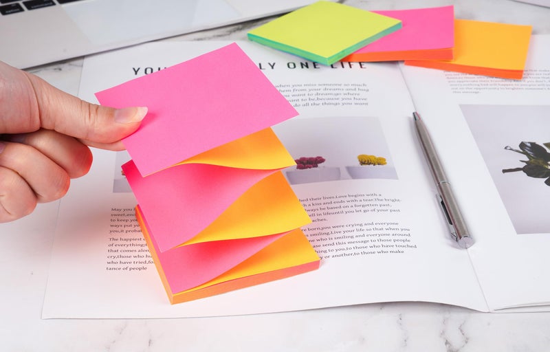 TKTB (18 Pads) Pop Up Sticky Notes 3x3 Refills, Alternating Color, Strong Adhesive Memo Pad Bulk, Suitable for Home, Office, School, Clean Removal - Image 3
