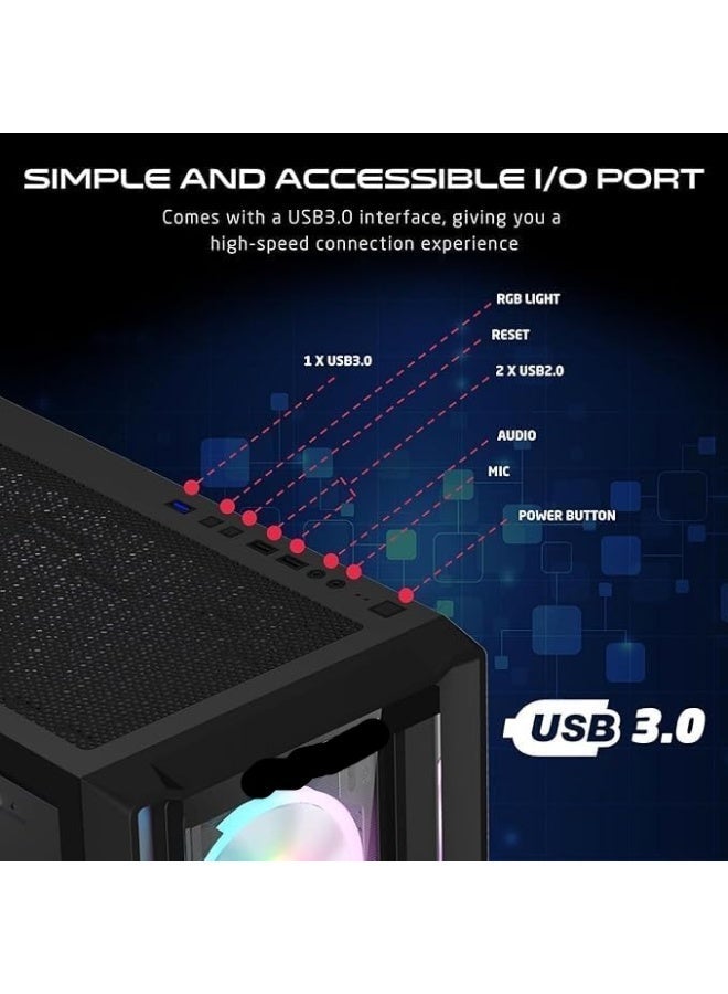 TOWER BUDGET GAMING PC & WORKSTATION: CORE I9 Processor | RTX 5060 TI 8GB GRAPHICS | 32GB RAM | 1TB NVME | Windows 11 | WIFI BT READY - Image 3
