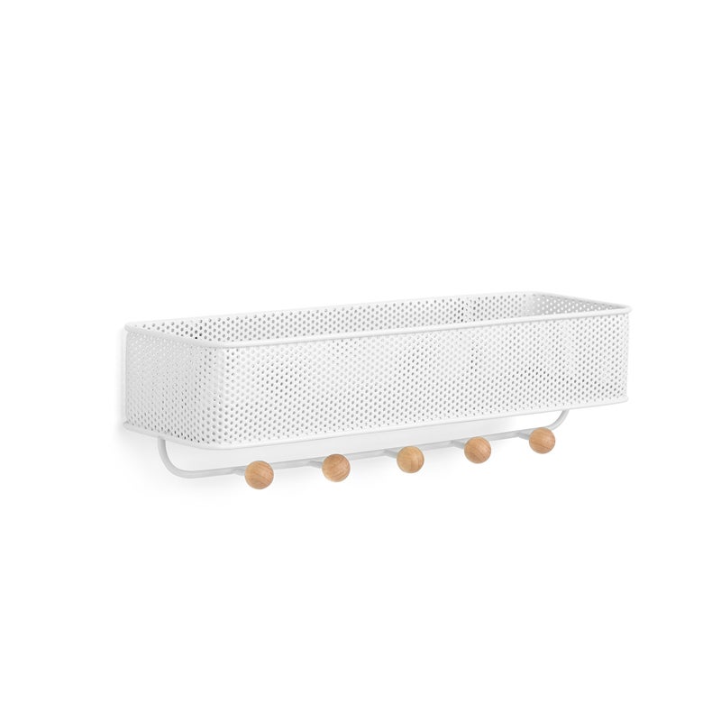 UMBRA Umbra Estique Entryway Organizer Great for Storing Keys Small Accessories Mail Wallets and More White Finish 