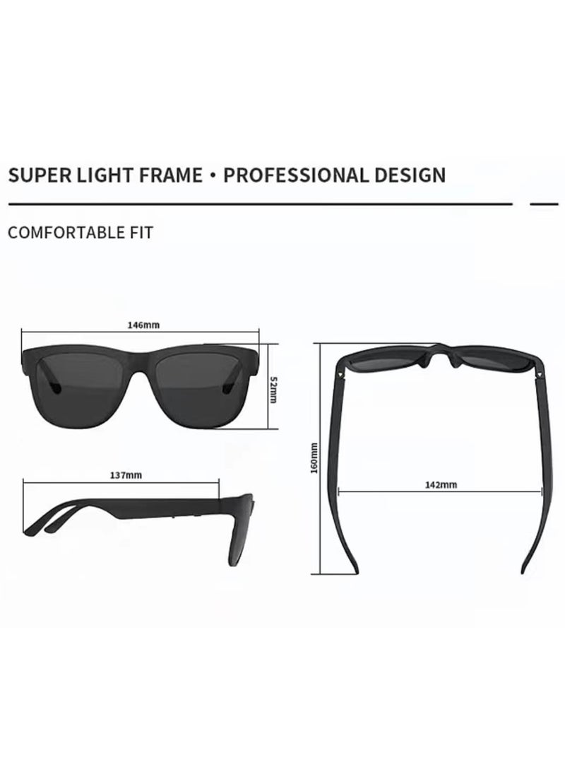 General Classic Smart Sunglasses Bluetooth Headphones Bilateral Stereo Sound Hands-Free Calling Music Audio Mic Sunglasses High-Efficiency Sunscreen, UV400 Protection  - Image 3