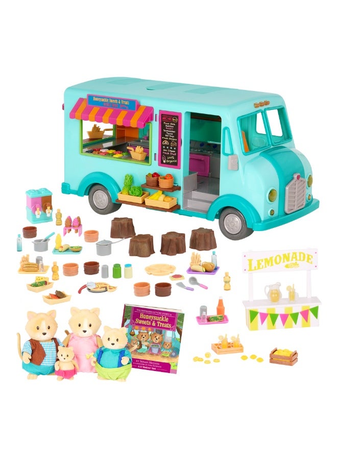 Lil Woodzeez Li'l Woodzeez - Honeysuckle Sweets & Treats Deluxe Food Truck Set - WZ6783  - Image 2