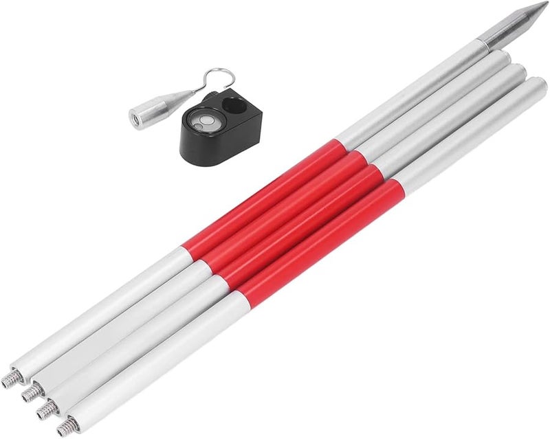 قضيب مستوى قابل للتعديل مع منشور تلسكوبي لمسح الأراضي بخيط 1 4 20 - Image 2