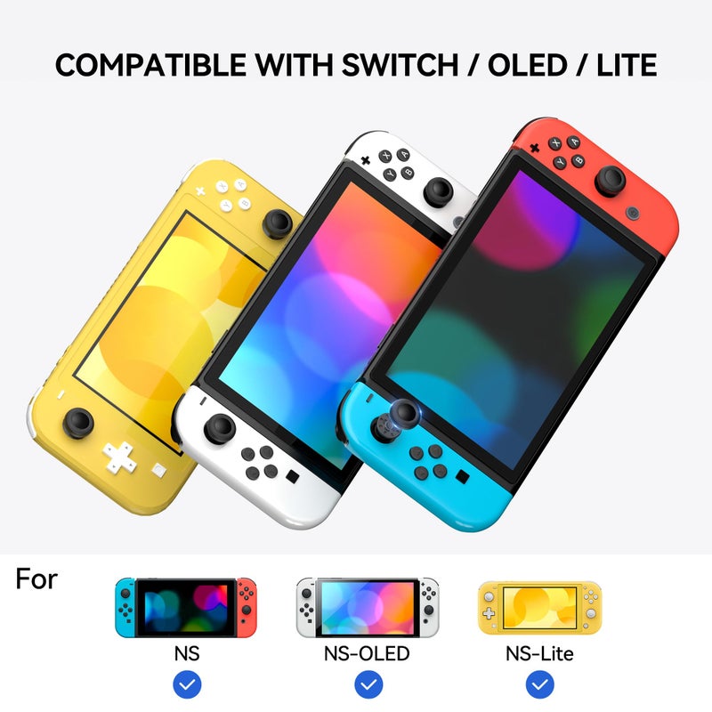 NEWDERY Replacement Joystick Caps Thumb Grips for Nintendo Switch/OLED/Lite, Anti-Slip TPU Diamond Texture Analog Stick Covers for JoyCon Controller Repair Kit Accessories(10pcs) - Image 3