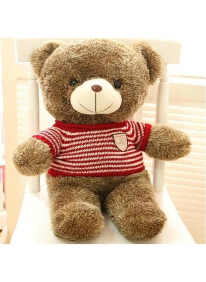 Teddy Bear Plush Toys Short Hair Stuffed Animal Dolls Customizable Logo Patched Youth Suitable PP Cotton Filled Wholesale-Color:Red Love Clothes-Height:1.2 M - Image 4