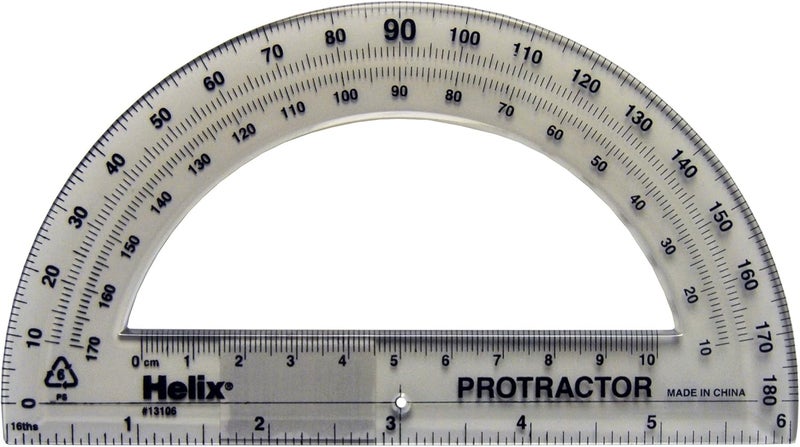 Helix Maped USA Standard 180 Degree Protractor, 6 Inch / 15cm (13106) - Image 3