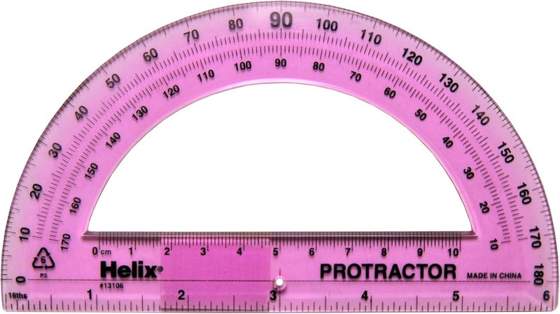 Helix Maped USA Standard 180 Degree Protractor, 6 Inch / 15cm (13106) - Image 4