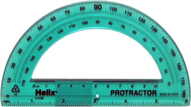 Helix Maped USA Standard 180 Degree Protractor, 6 Inch / 15cm (13106) - Image 5
