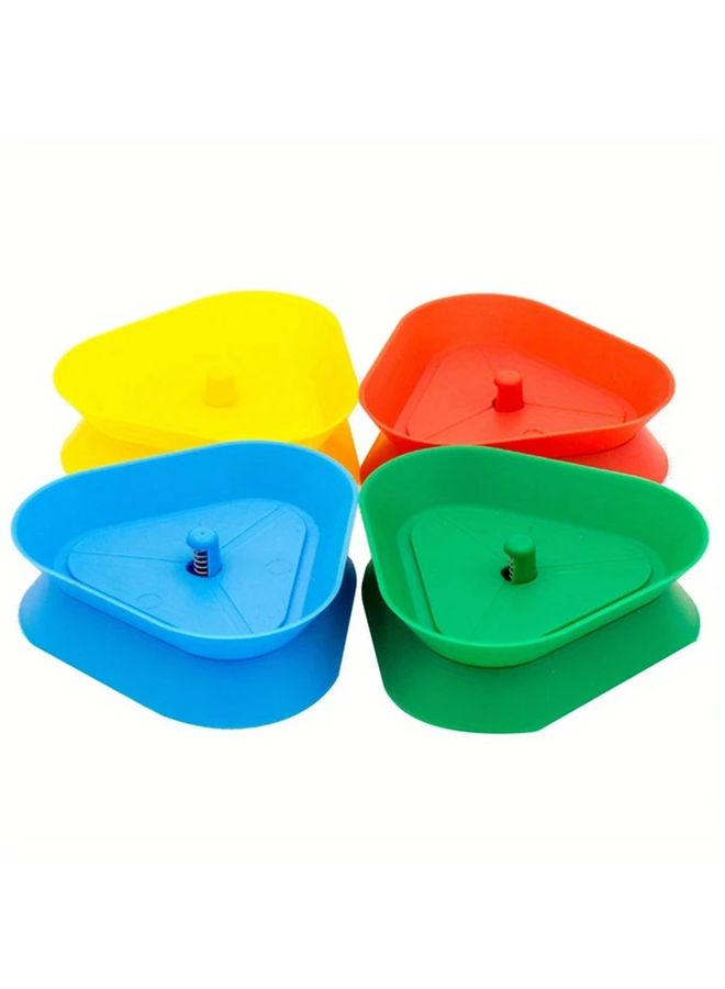 4pcs ABS Plastic Triangle Card Holders Set Hands Free Game Accessories - Image 3