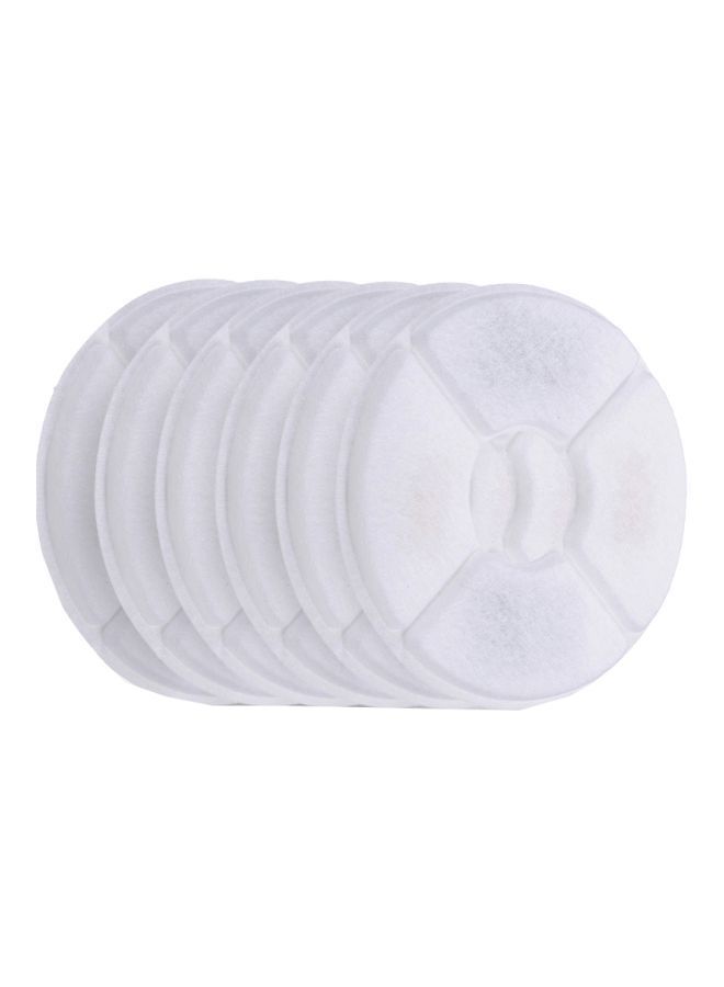 NIBEMINENT 6-Piece Water Fountain Filter White - Image 1
