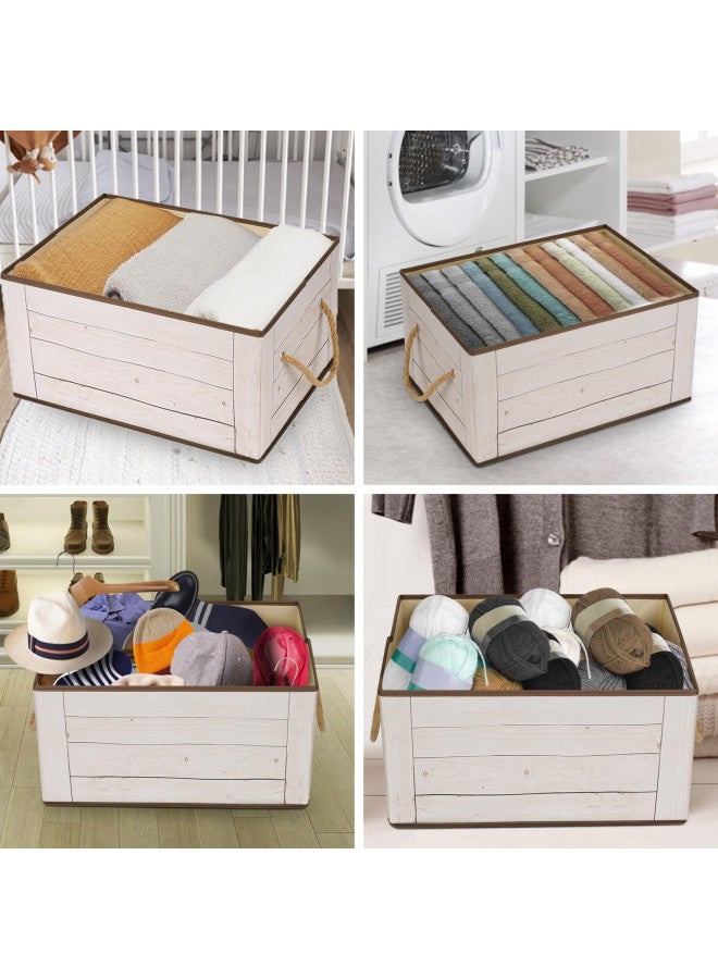 Livememory Livememory Memory Box for Keepsake, Decorative Storage Box with Lids and Handles - L15.7 x W11.8 x H7.9 Inches (Not Made of Wood)  - Image 2