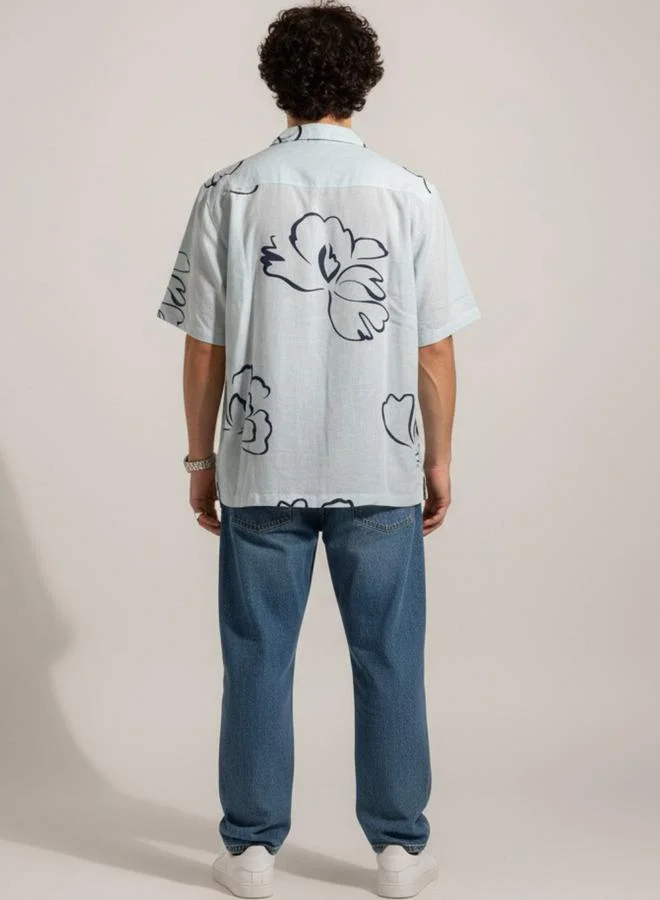 ترولوم Men Classic Floral Printed Casual Shirt