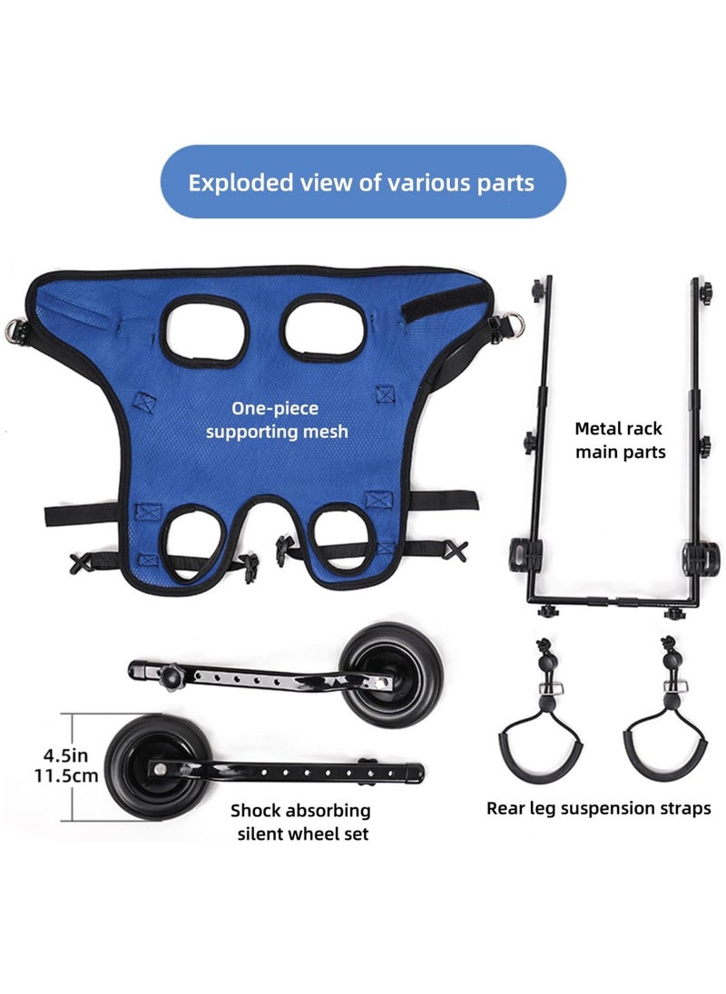 GUDOO - Adjustable Dog Wheelchair for Back Legs Pets Cart with Wheels for Back Legs Dog Leg Brace and Hip Support Light Weight S - Image 1