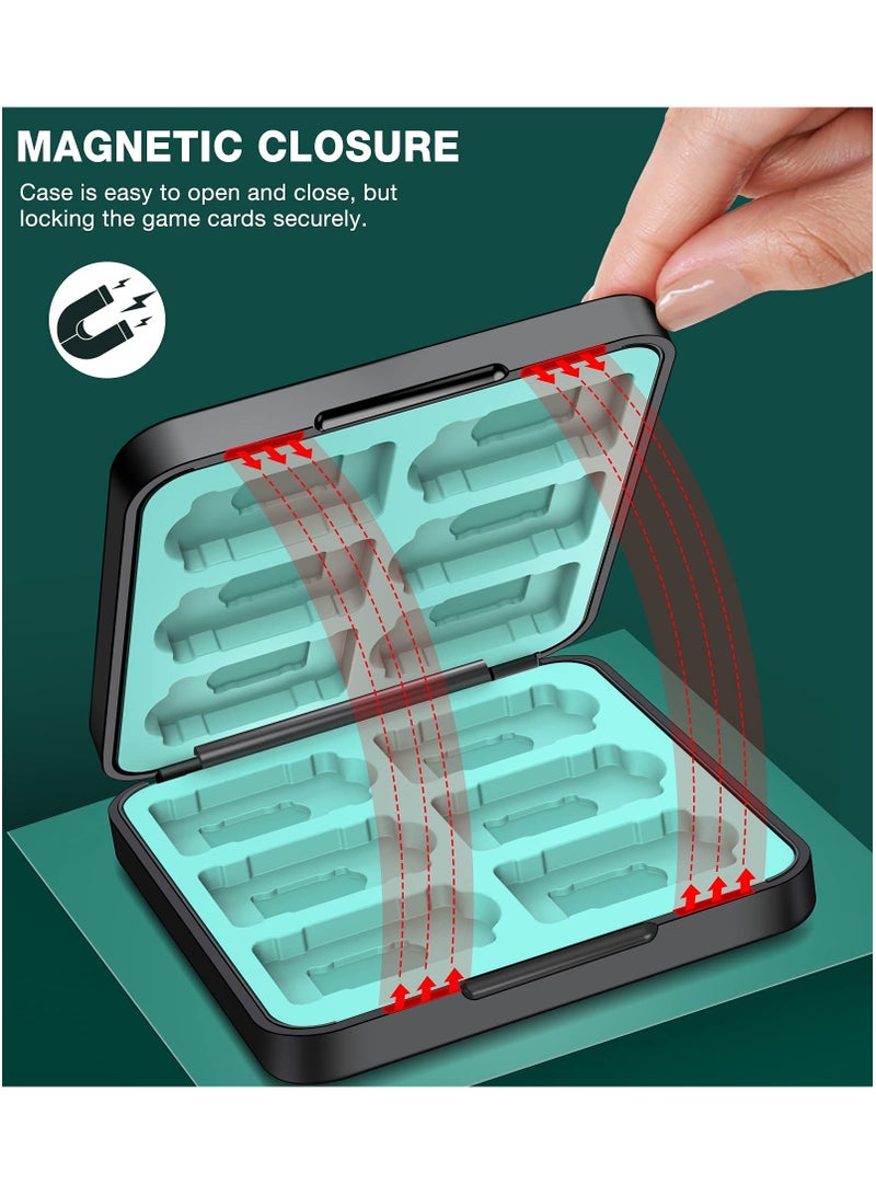 Portable Nintendo Switch Game Case, Holds 12 Cartridges, Protective Hard Shell with Soft Lining, Ideal for Gamers, Black - Image 4