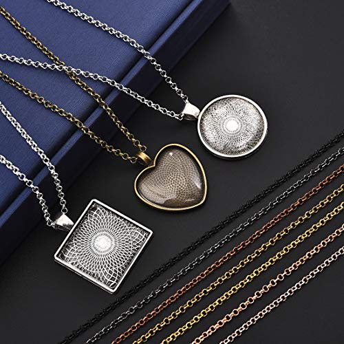LANBEIDE 40 Packs 10 Colors Brass Necklace Chains 21 Inch Link Cable Chain Necklace with Lobster Clasps Bulk for Jewelry Making - Image 5