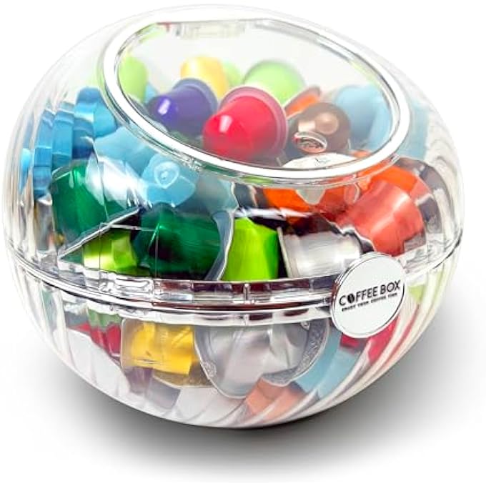 rayihni K Cup Holder Organizer  Large Capacity Clear Coffee Pod Storage With Lid For Kitchen Counter And Office Desktop Coffee Bar AccessoriesDecor Capsule Creamer Organizer For Coffee Bar - Image 2