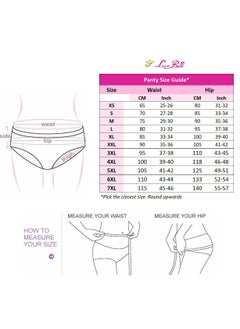 Love Bell Premium Cotton Four-way stretch Panties - MULTIPACK - Regular and Plus Sizes - Classic Briefs for Women (UAE/KSA, Alpha, XL, Regular, Regular, Scattered Flower - 6 Pcs Pack)  - Image 5
