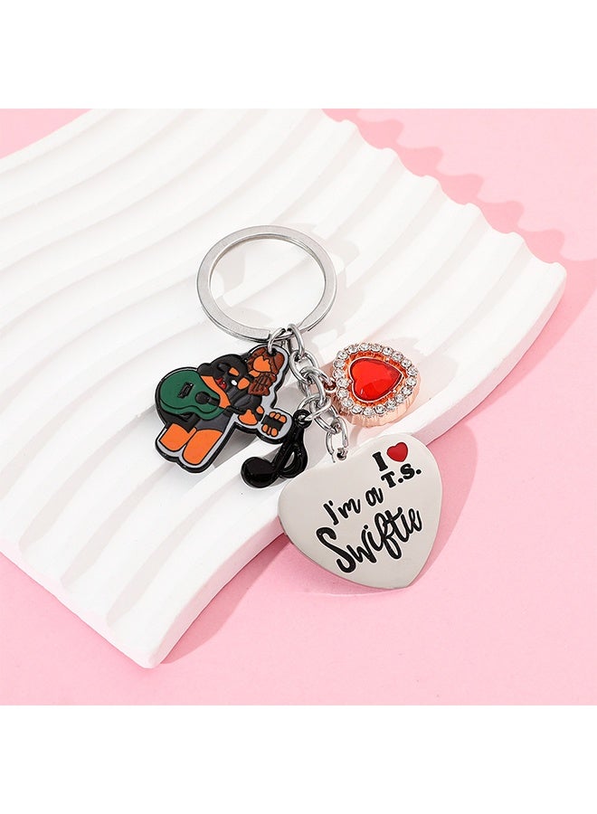 Taylor Swift Inspired Key Chain for Women, Swiftie Outfit Jewelry Music Lover Fan Gifts, Singer Inspired Key Chain Music Lover Fans Gifts For Eras Tour - Image 3