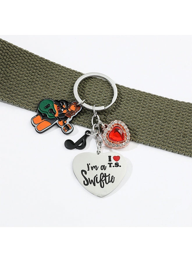 Taylor Swift Inspired Key Chain for Women, Swiftie Outfit Jewelry Music Lover Fan Gifts, Singer Inspired Key Chain Music Lover Fans Gifts For Eras Tour - Image 4