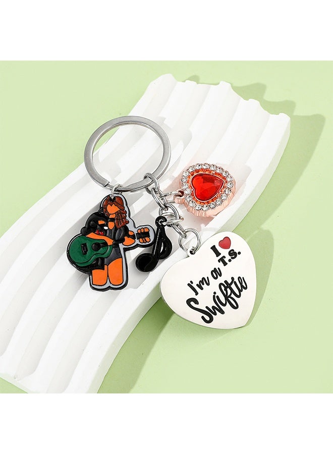 Taylor Swift Inspired Key Chain for Women, Swiftie Outfit Jewelry Music Lover Fan Gifts, Singer Inspired Key Chain Music Lover Fans Gifts For Eras Tour - Image 2