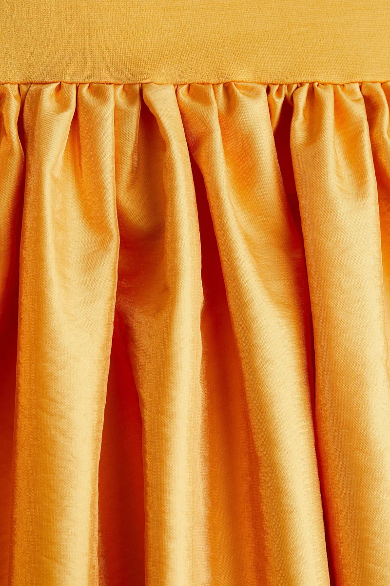 H&M Satin-skirt jersey dress
