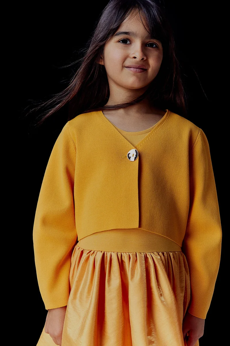 H&M Satin-skirt jersey dress