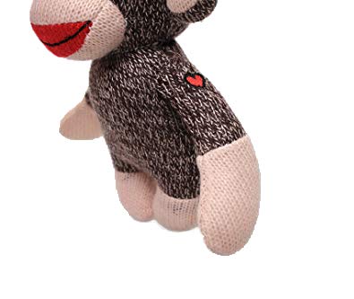 Plushland Original Curioso Brown Sock Monkey, Hand Knitted, Stuffed Animal Toy Gift-for Kids, Babies, Teens, Girls and Boys Baby Doll Present Puppet 6 Inches - Image 4