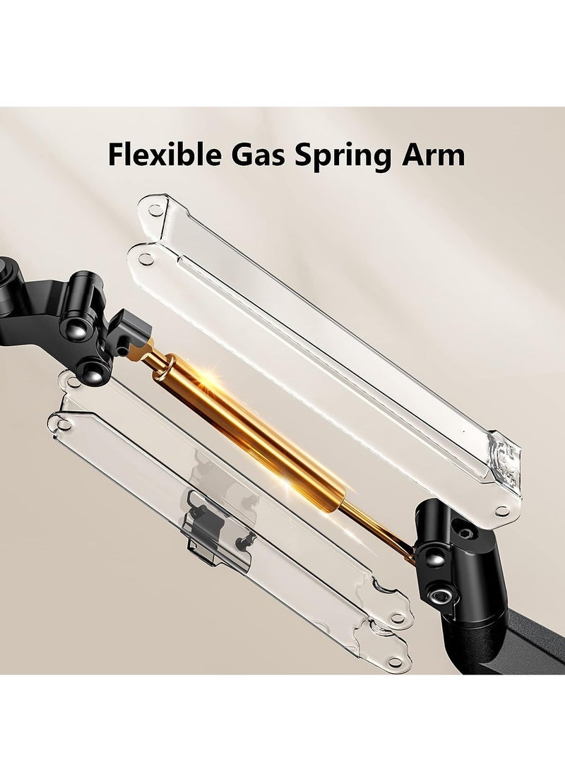 Glanfen - Single Monitor Mount Gas Spring Monitor Arm Desk Mount Fully Adjustable Fits 13-32 inch Monitors Weight Capacity up to 9kg - Image 1
