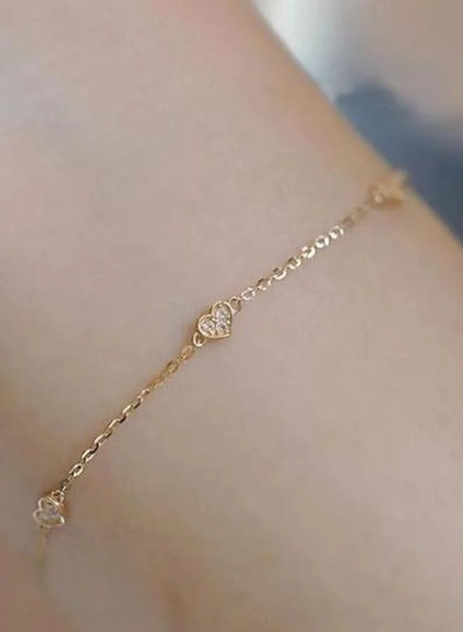 Take Two  Gold Heart Charm Bracelet for Women | Best Price UAE