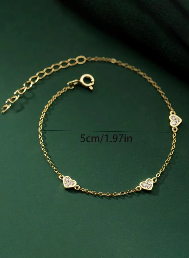 Take Two  Gold Heart Charm Bracelet for Women | Best Price UAE