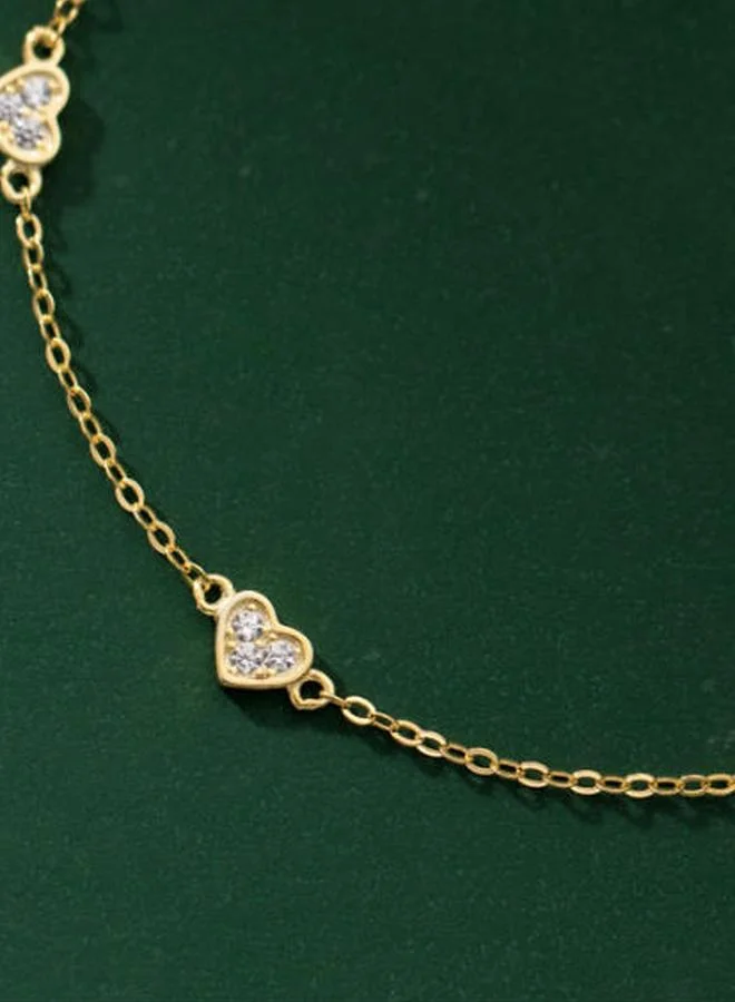 Take Two  Gold Heart Charm Bracelet for Women | Best Price UAE