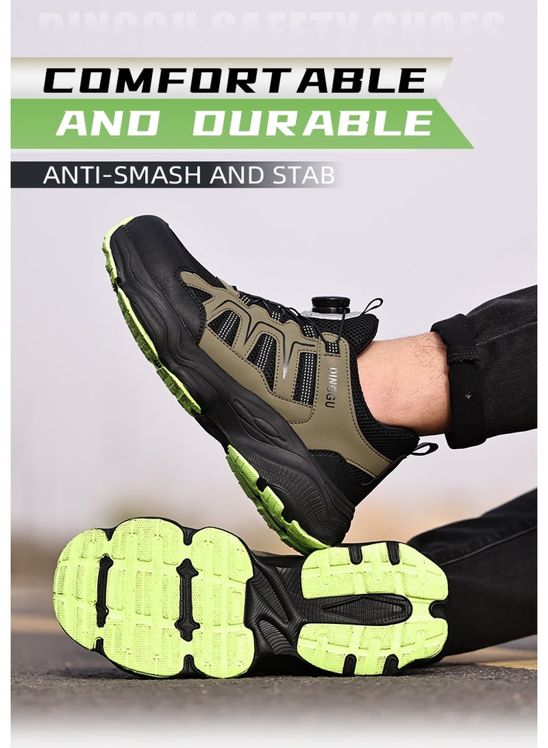 Steel Toe Shoes for Men Lightweight Safety Shoes Comfortable Puncture Proof Slip On Indestructible Work Shoes and Fashion Sneakers. - Image 1