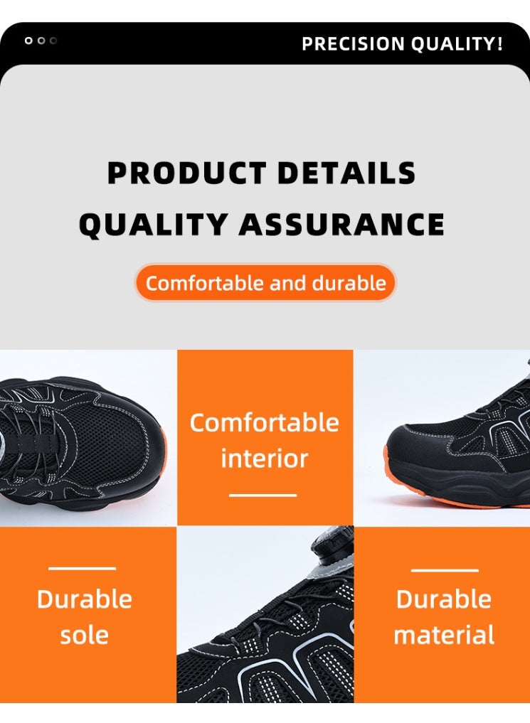 Steel Toe Shoes for Men Lightweight Safety Shoes Comfortable Puncture Proof Slip On Indestructible Work Shoes and Fashion Sneakers. - Image 5