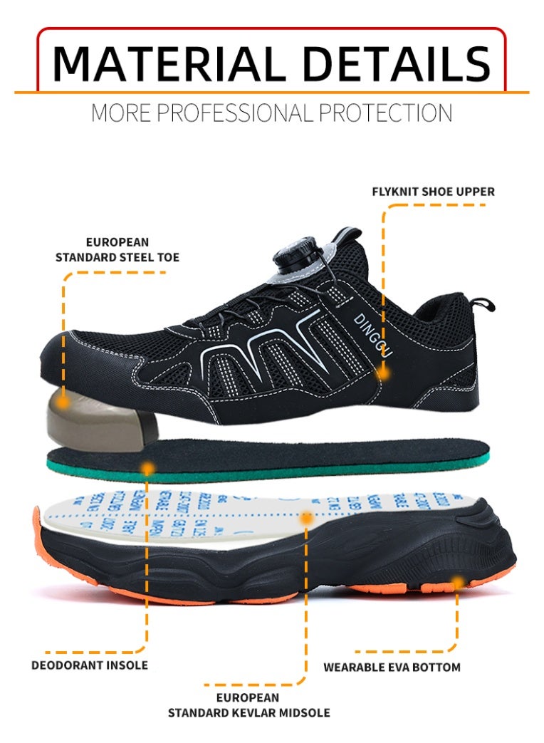 Steel Toe Shoes for Men Lightweight Safety Shoes Comfortable Puncture Proof Slip On Indestructible Work Shoes and Fashion Sneakers. - Image 2