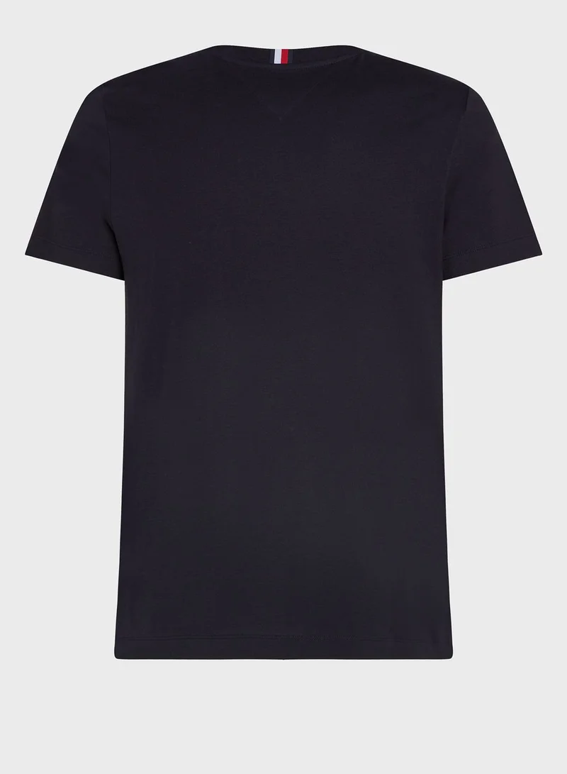 TOMMY HILFIGER Logo Badge Crew Neck T-Shirt