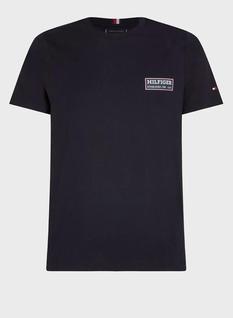TOMMY HILFIGER Logo Badge Crew Neck T-Shirt