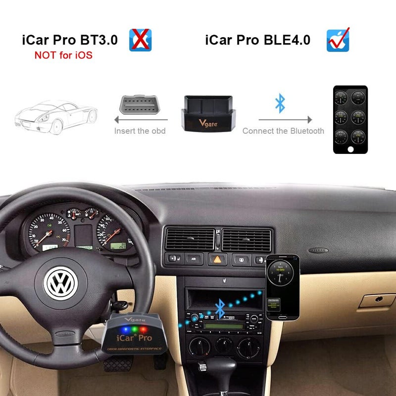 Vgate iCar Pro Bluetooth 3.0 OBD2 Scanner | Android Only â€“ Not for iOS â€“ Check Engine Light - Image 5