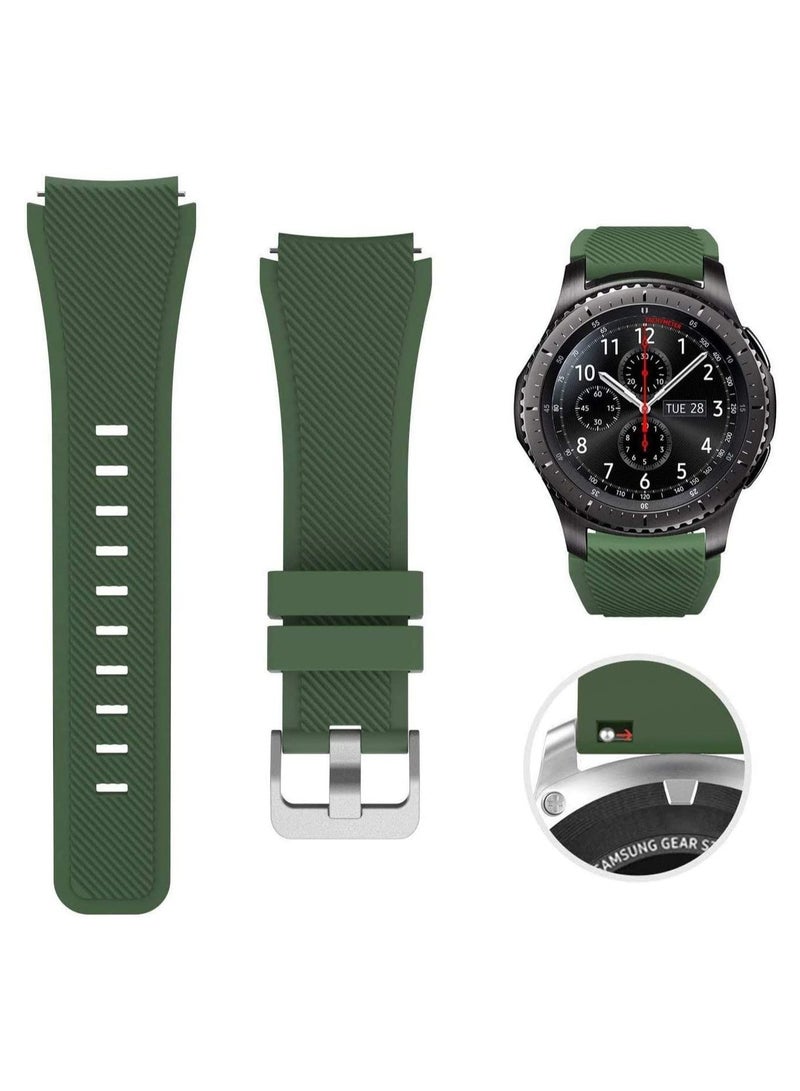 Silicone Replacement Sports  Strap Band For Samsung  S3 Classic Green Colour - Image 1