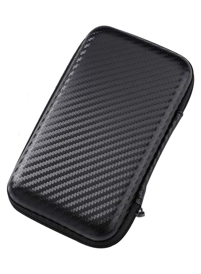MARGOUN Carbon Fiber Pattern Carrying Case For Power Banks Organizer Case Portable Electronic Pouch Gadget Bag For MacBook Power Adapter Cable Stylus Pen SD Card Charger Mouse Power Bank USB Flash Drive Black - Image 2