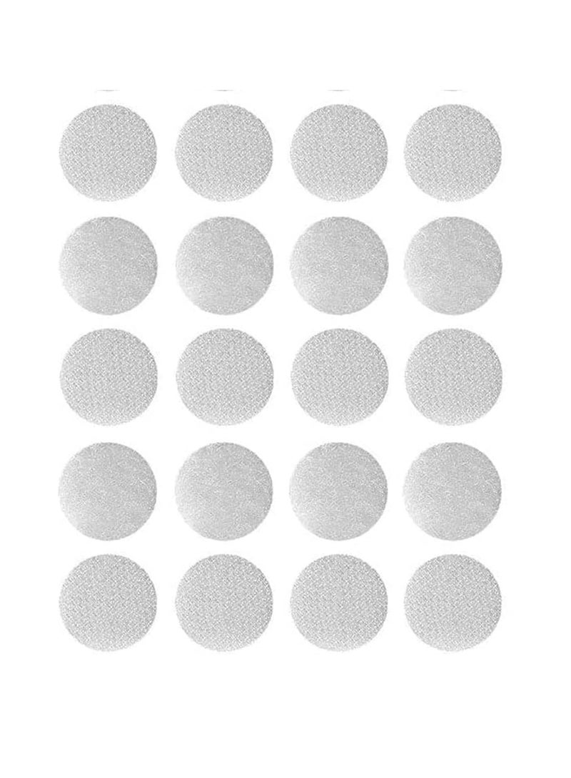 SOD 20-Piece Velcro Hook and Loop Double Sided Adhesive Dots White - Image 1