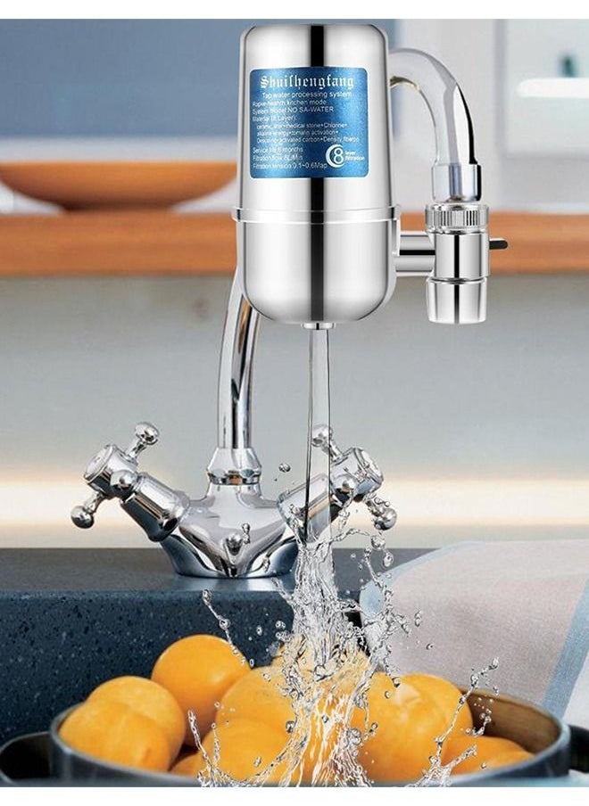 Faucet Water Filter with 8-layer Cartridge Tap Water Purifier Filtration